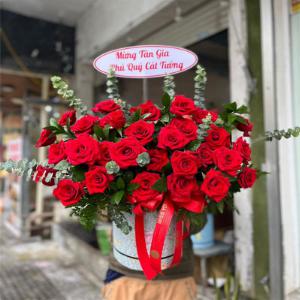 Giỏ hoa tươi chúc mừng TH002