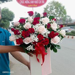 Giỏ hoa tươi chúc mừng TH016