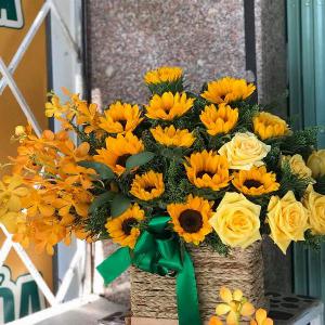 Giỏ hoa chúc mừng HCM202016