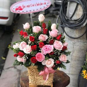 Giỏ hoa tươi chúc mừng HCM202035