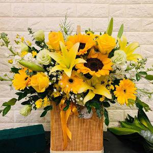 Giỏ hoa tươi chúc mừng HCM202075