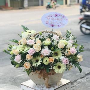 Giỏ hoa tươi chúc mừng HCM202086