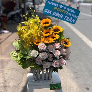 Giỏ hoa tươi chúc mừng HCM202095